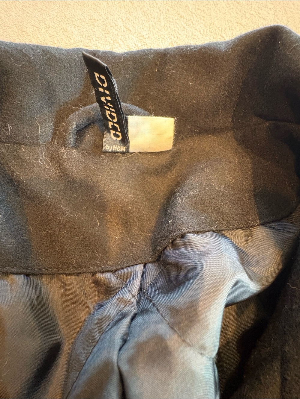 H&M Divided Black Wool Blend Utility Cargo Jacket Size 6 - Picture 6 of 14